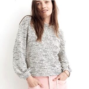 Madewell Texture and Thread Bubble Sleeve Sweater